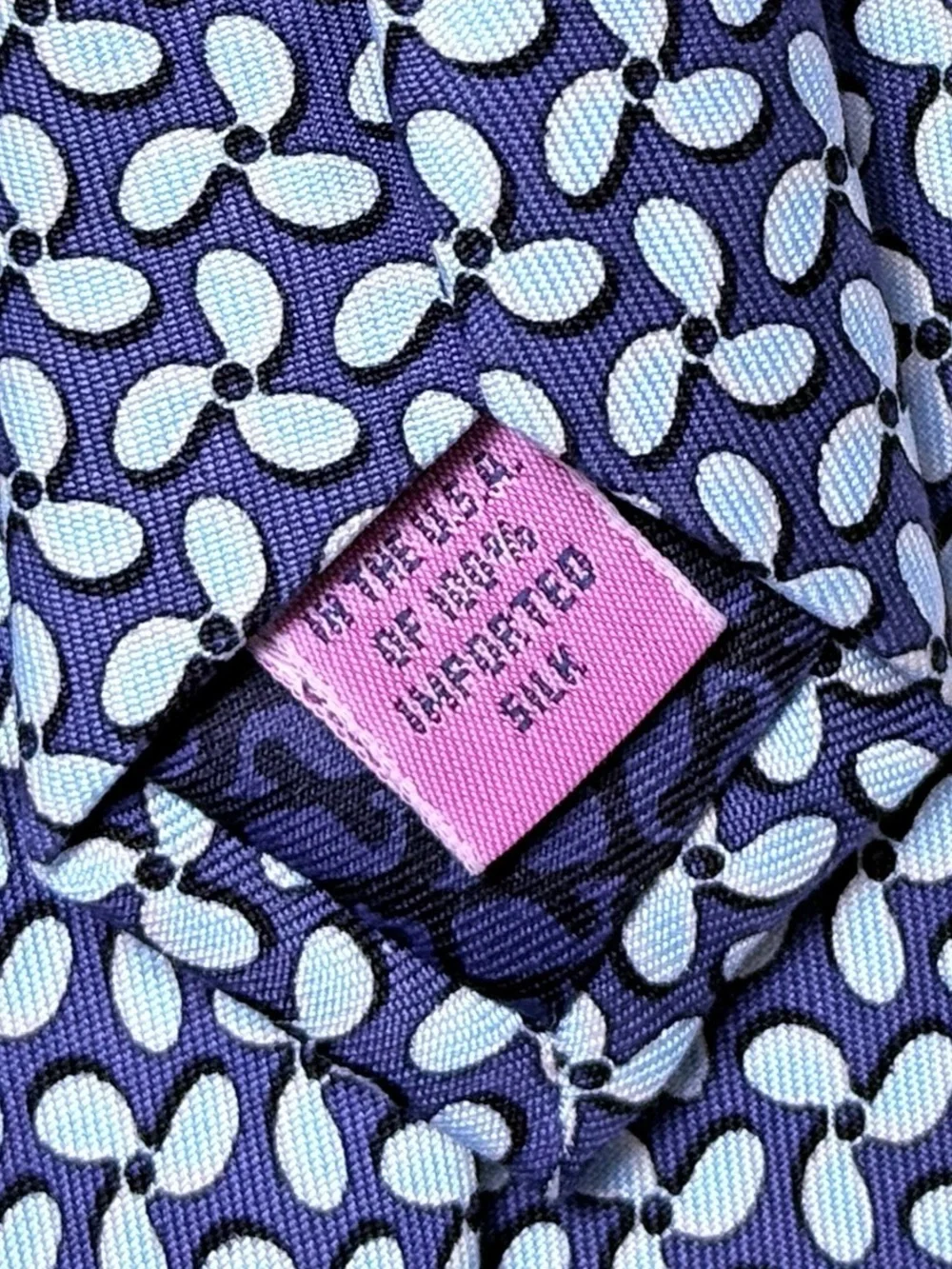 Vineyard Vines Mens Silk Tie Blue Light Blue Boat Propeller Nautica